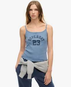 Athletic Essentials Graphic Pointelle Cami Top