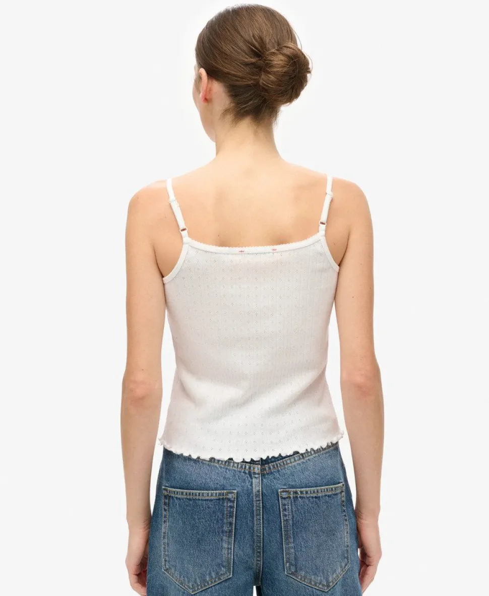 Athletic Essentials Graphic Pointelle Cami Top