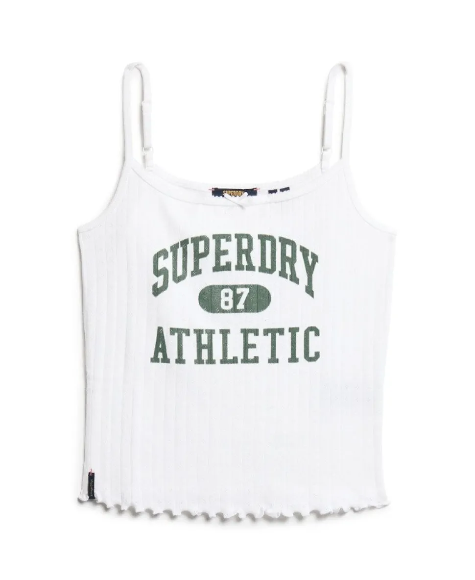 Athletic Essentials Graphic Pointelle Cami Top