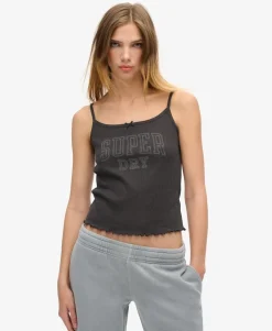 Athletic Essentials Graphic Pointelle Cami Top