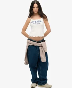 Athletic Essentials Graphic Pointelle Cami Top