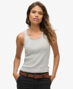 Athletic Essentials Lace Trim Vest Top