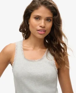 Athletic Essentials Lace Trim Vest Top