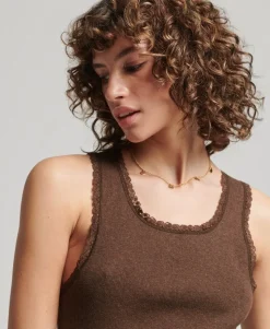 Athletic Essentials Lace Trim Vest Top