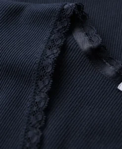 Athletic Essentials Lace Trim V-Neck Top