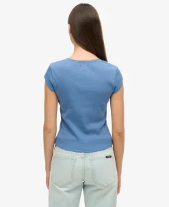 Athletic Essentials Lace Trim V-Neck Top