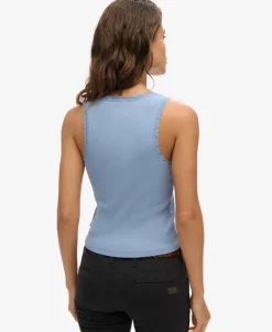 Athletic Essentials Lace Trim Vest Top