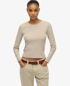 Athletic Essentials Logo Garment Dyed Ribbed Top