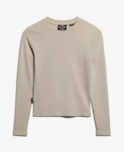 Athletic Essentials Logo Garment Dyed Ribbed Top