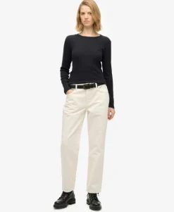 Athletic Essentials Logo Garment Dyed Ribbed Top