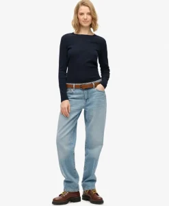 Athletic Essentials Logo Garment Dyed Ribbed Top
