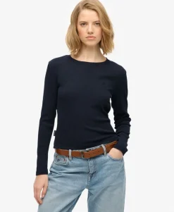 Athletic Essentials Logo Garment Dyed Ribbed Top