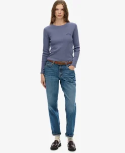 Athletic Essentials Logo Garment Dyed Ribbed Top