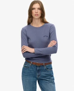 Athletic Essentials Logo Garment Dyed Ribbed Top