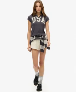 Athletic Essentials Notch Neck Graphic T-Shirt