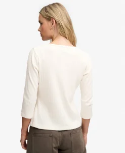 Athletic Essentials Pointelle Half Sleeve Top