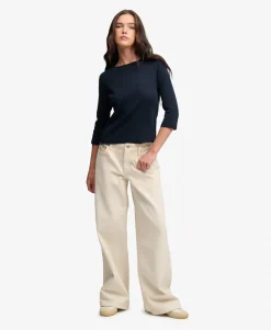 Athletic Essentials Pointelle Half Sleeve Top