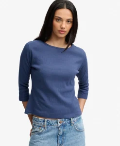 Athletic Essentials Pointelle Half Sleeve Top