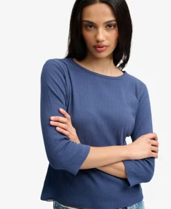 Athletic Essentials Pointelle Half Sleeve Top
