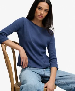 Athletic Essentials Pointelle Half Sleeve Top