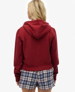 Athletic Essentials Relaxed Crop Zip-hoodie