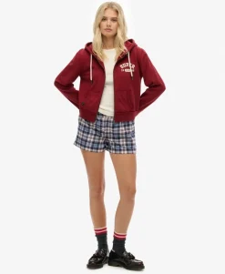 Athletic Essentials Relaxed Crop Zip-hoodie