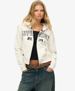 Athletic Essentials Relaxed Cropped Zip Hoodie