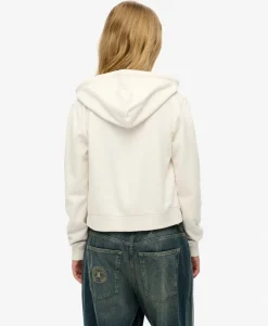 Athletic Essentials Relaxed Cropped Zip Hoodie