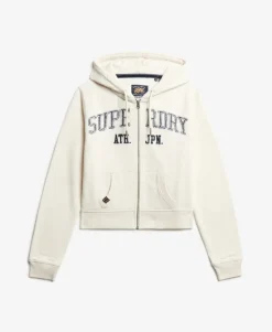 Athletic Essentials Relaxed Cropped Zip Hoodie