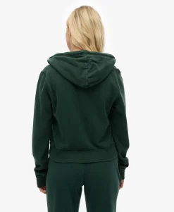 Athletic Essentials Relaxed Crop Zip-hoodie