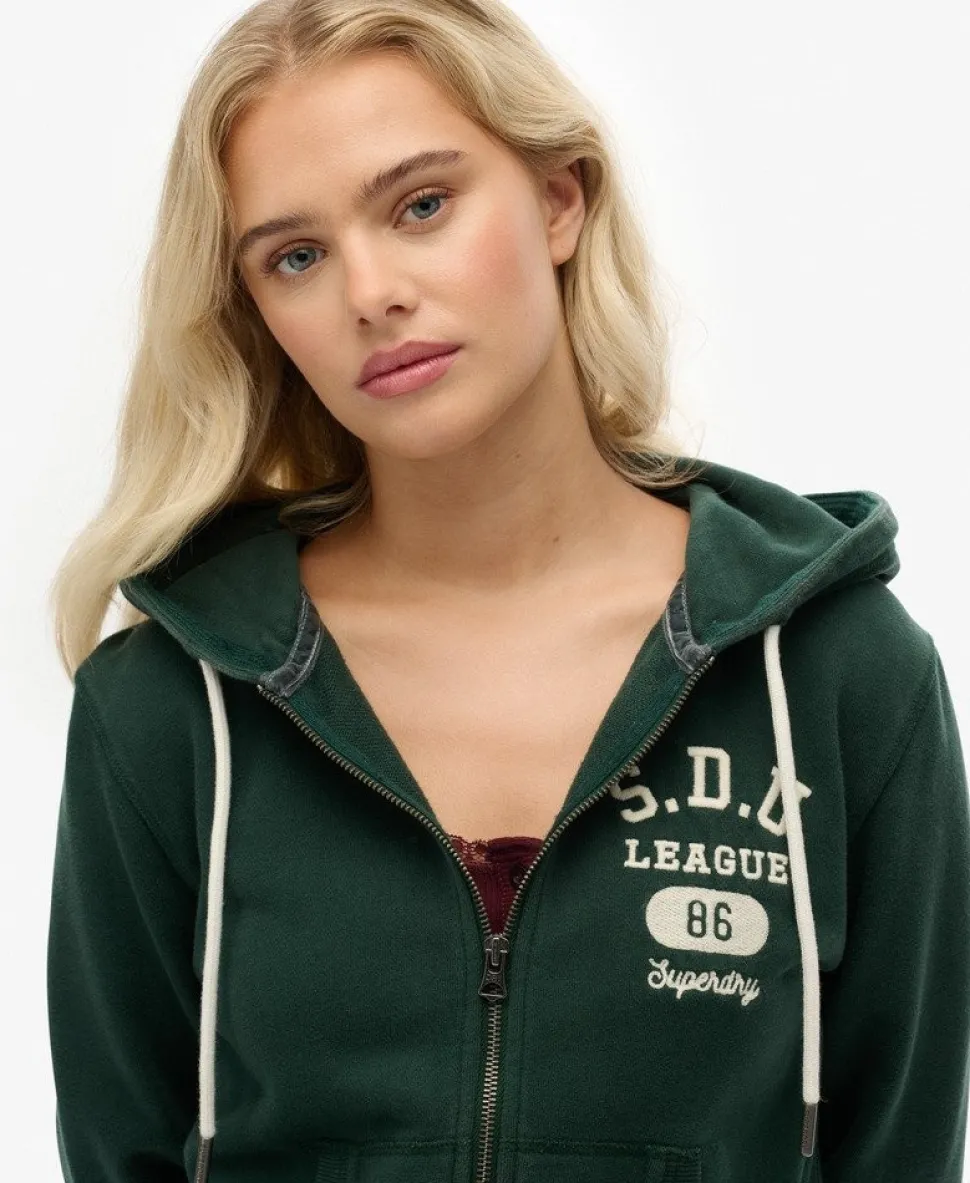 Athletic Essentials Relaxed Crop Zip-hoodie