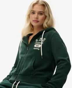 Athletic Essentials Relaxed Crop Zip-hoodie