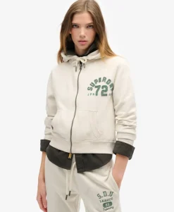 Athletic Essentials Relaxed Crop Zip-hoodie