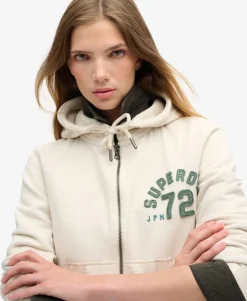 Athletic Essentials Relaxed Crop Zip-hoodie