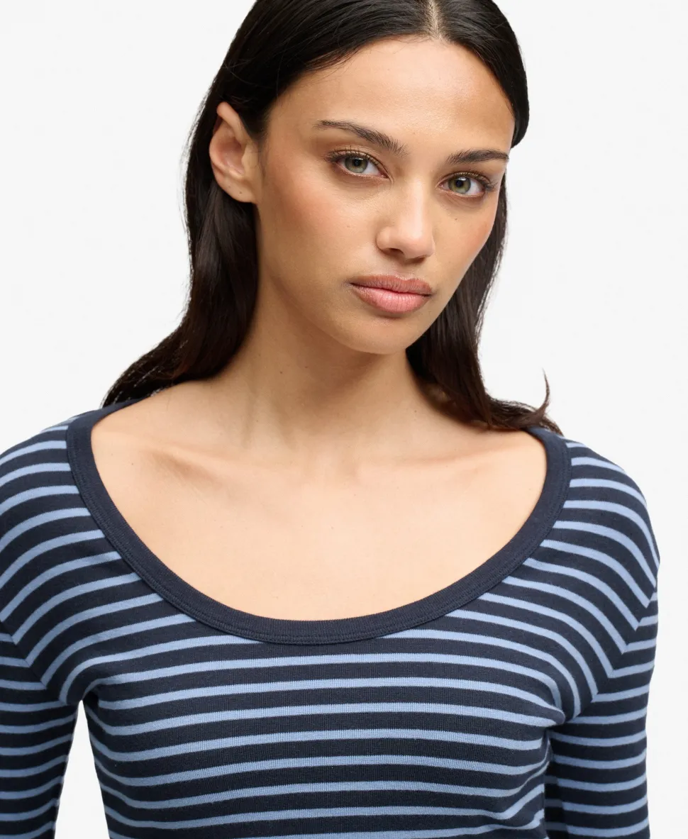 Athletic Essentials Striped Long Sleeve Top