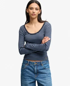 Athletic Essentials Striped Long Sleeve Top