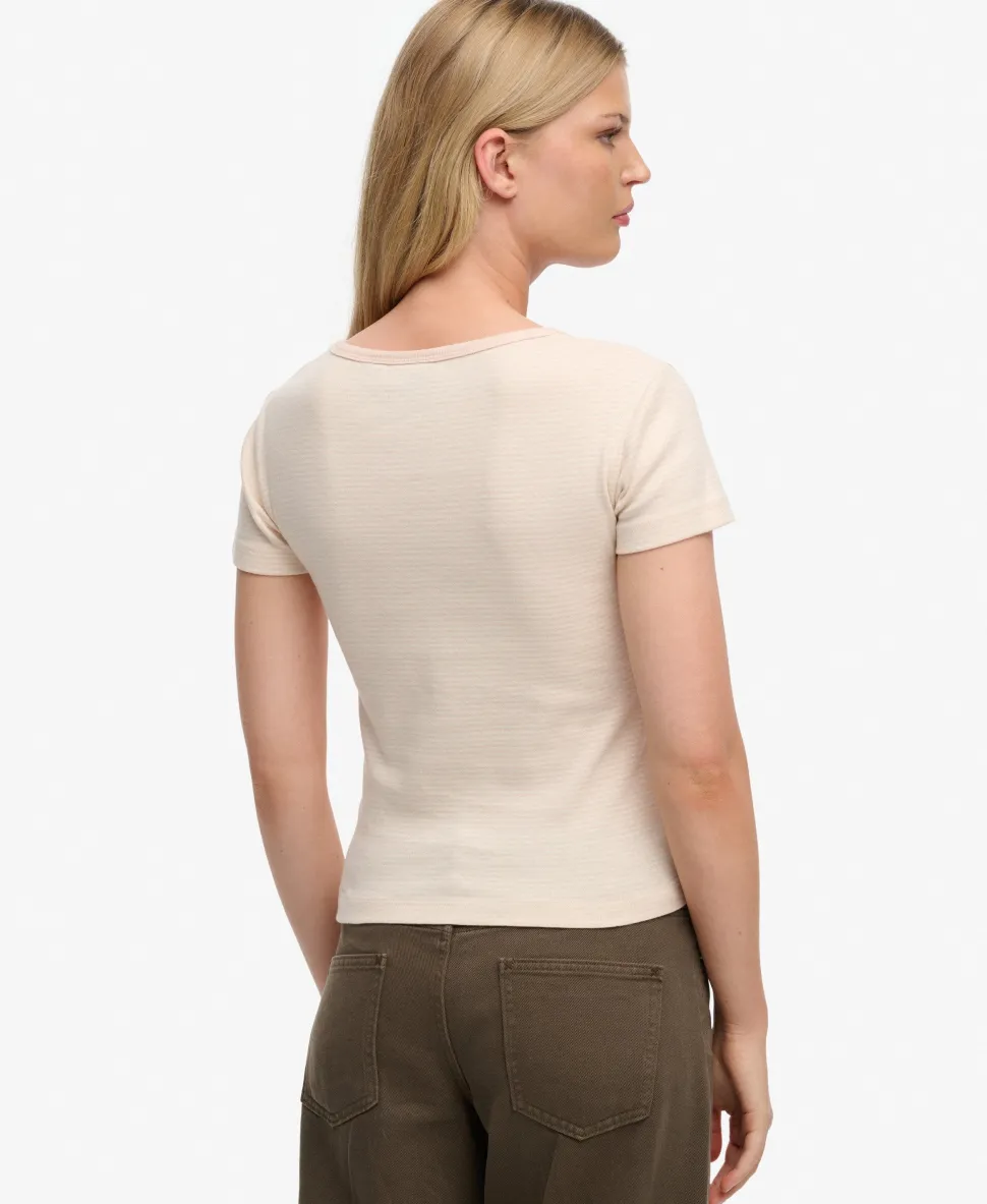 Athletic Essentials Striped Short Sleeve Top