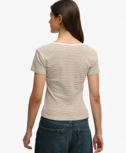 Athletic Essentials Striped Short Sleeve Top
