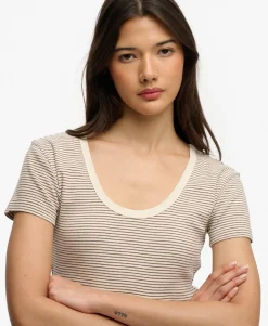 Athletic Essentials Striped Short Sleeve Top