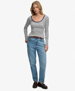 Athletic Essentials Striped Long Sleeve Top