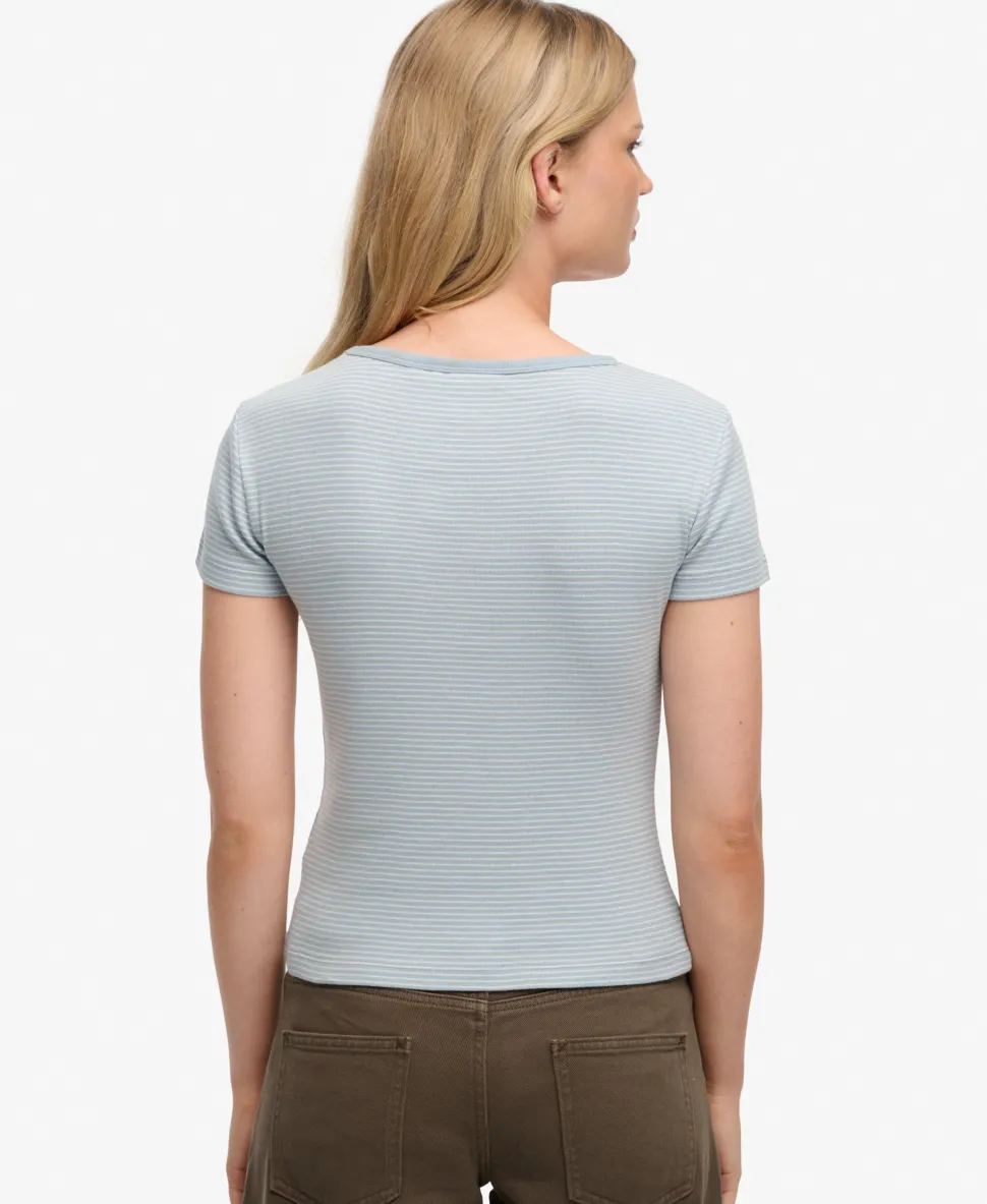 Athletic Essentials Striped Short Sleeve Top