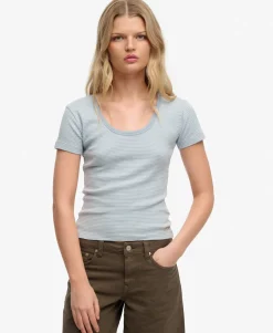 Athletic Essentials Striped Short Sleeve Top