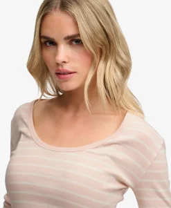 Athletic Essentials Striped Long Sleeve Top