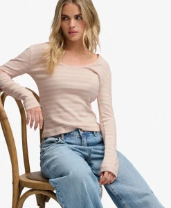 Athletic Essentials Striped Long Sleeve Top