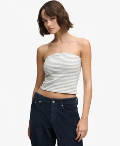 Athletic Essentials Stripe Jersey Bandeau Top