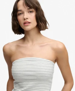 Athletic Essentials Stripe Jersey Bandeau Top