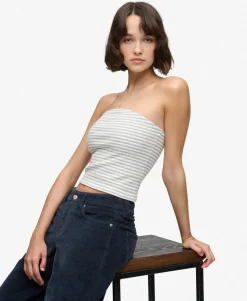 Athletic Essentials Stripe Jersey Bandeau Top