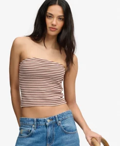 Athletic Essentials Stripe Jersey Bandeau Top