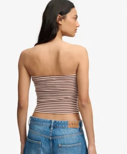 Athletic Essentials Stripe Jersey Bandeau Top