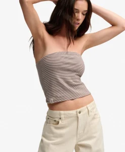 Athletic Essentials Stripe Jersey Bandeau Top